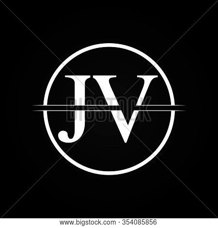 Jv Letter Type Logo Design Vector Template. Abstract Letter Jv Logo Design
