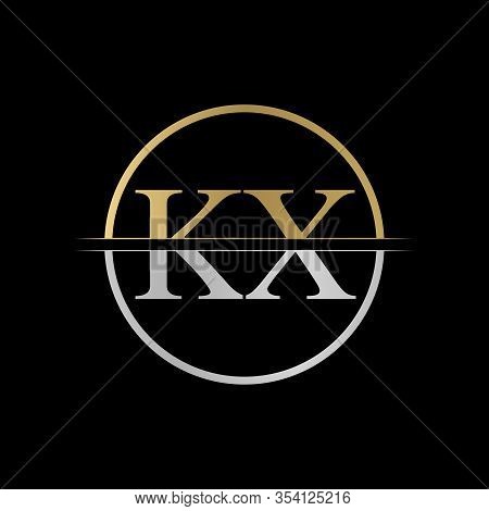 Initial Kx Letter Logo Design Vector Illustration. Abstract Letter Kx Logo Design
