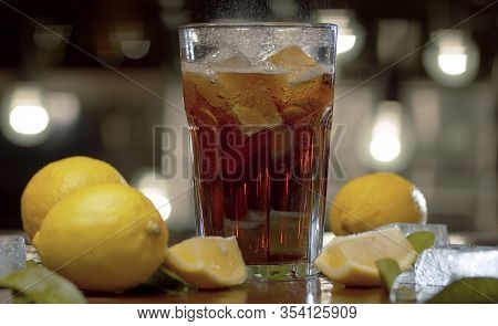 Glass With Cocktail Or Cola