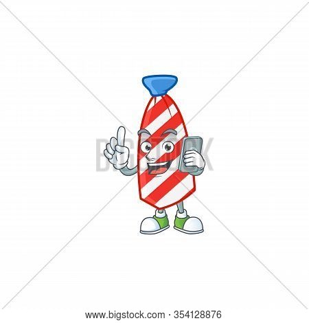 A Picture Of Happy Usa Stripes Tie Speaking On The Phone