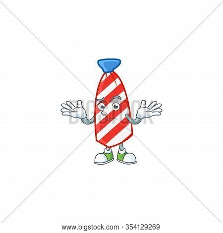 A Comical Grinning Usa Stripes Tie Cartoon Design Style