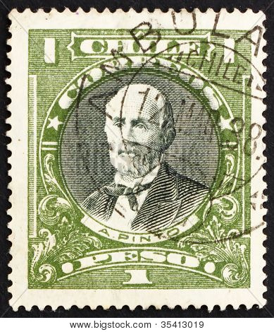 Briefmarke Chile 1911 AnÃ­bal Pinto, PrÃ¤sident von chile