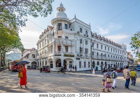 Kandy,sri Lanka - February 7,2020 - In The Streets Of Kandy. Kandy Was The Last Capital Of The Ancie
