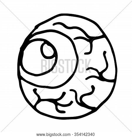 Cartoon Doodle Eye On A White Background Vector Illustration