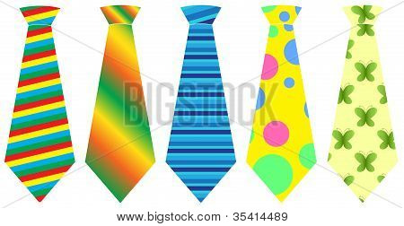 Tie set, vector illustration