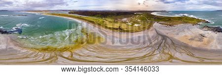 Aerial View Of Cashelgolan, Castlegoland, Beach, Carrickfad And The Awarded Narin Beach By Portnoo C