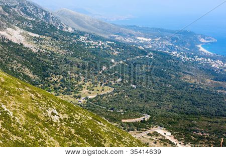 Estate costa vista da Llogara Pass (albania)