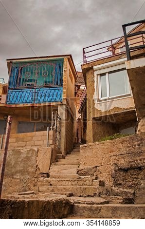 9 October 2019, Kacha, Sevastopol, Russia. Abandoned Slums At The Seashore. Empty Sea Beach