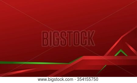 Red Background With Abstract Shapes