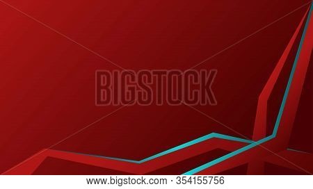 Red Background With Abstract Shapes