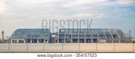 Underconstruction Airport Terminal And Air Traffic Control Tower Of Gautam Buddha International Airp