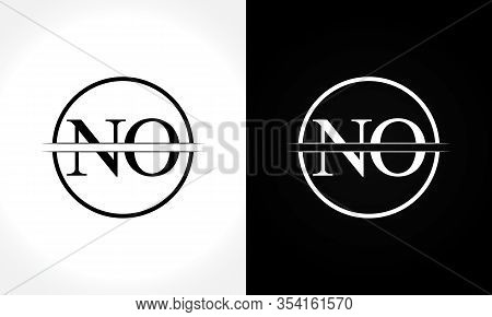 Initial Monogram Letter No Logo Design Vector Template. No Letter Logo Design