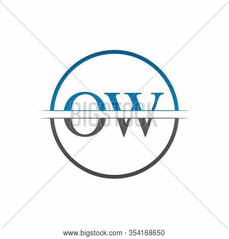 Initial Monogram Letter Ow Logo Design Vector Template. Ow Letter Logo Design