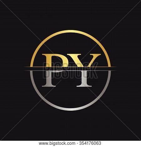 Initial Monogram Letter Py Logo Design Vector Template. Py Letter Logo Design
