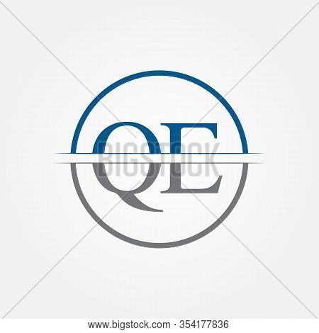 Initial Monogram Letter Qe Logo Design Vector Template. Qe Letter Logo Design