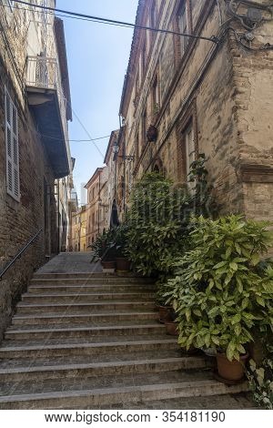 Montefiore Dell Aso, Medieval Town In Ascoli Piceno Province, Marches, Italy
