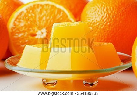Orange Marmalade From Agar Agar. Healthy Vegetarian Sweets. Healthy Eating Is The Substitution Of Th