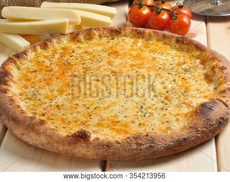 Quattro Formaggio - Italian Pizza With Four Sorts Of Cheese
