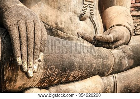 Anient Sukothai Historical Park, Unesco World Heritage. Worship - Buddhism Heritage, Thailand