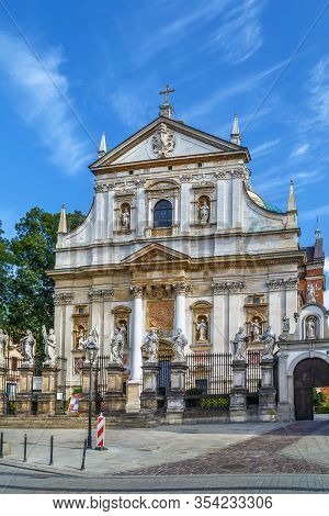 Church Of Saints Peter And Paul In The Old Town District Of Krakow, Poland Is A Roman Catholic Baroq