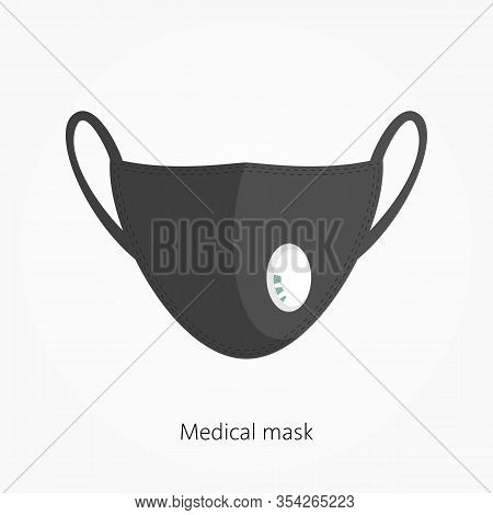 Safety Breathing Mask, Breathing Medical Respiratory Mask. Vector Illustration.