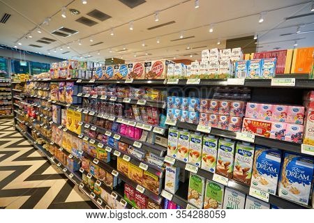 SINGAPORE - JANUARY 20, 2020: interior shot of Jasons Deli at the Shoppes at Marina Bay Sands. Jasons Deli is a supermarket and delicatessen.