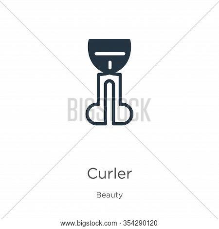 Curler Icon Vector. Trendy Flat Curler Icon From Beauty Collection Isolated On White Background. Vec