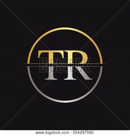 Initial Letter Tr Logo Design Vector Template. Linked Typography Tr Letter Logo Design