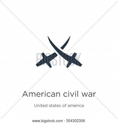 American Civil War Icon Vector. Trendy Flat American Civil War Icon From United States Of America Co