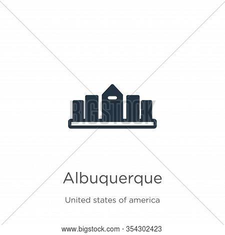 Albuquerque Icon Vector. Trendy Flat Albuquerque Icon From United States Of America Collection Isola