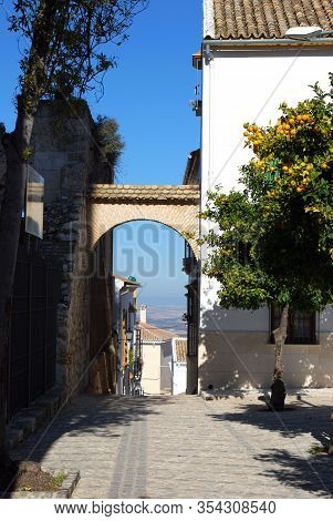 Archway Leading Off The Plaza De La Victoria, Estepa, Seville Province, Andalusia, Spain, Western Eu