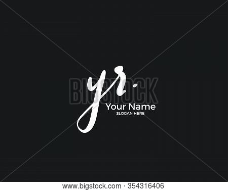 Y R Yr Initial Logo Signature Vector. Handwriting Concept Logo.