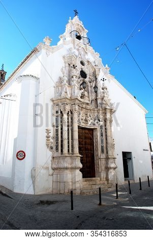 Estepa, Spain - November 13, 2008 - Front View Of Carmen Church (iglesia Del Carmen), Estepa, Spain 
