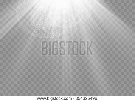 Glowing Light Explodes On A Transparent Background. Sparkling Magical Dust Particles. Bright Star. T