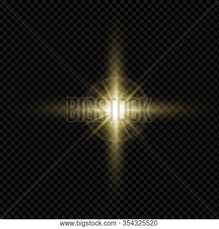Glowing Light Explodes On A Transparent Background. Sparkling Magical Dust Particles. Bright Star. T