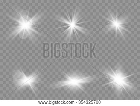 Glow Light Effect. Star Burst With Sparkles.sun.