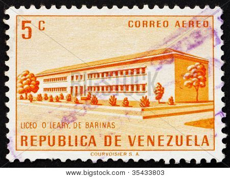 Poštovní známka Venezuela 1956 O'Leary škola, Barinas