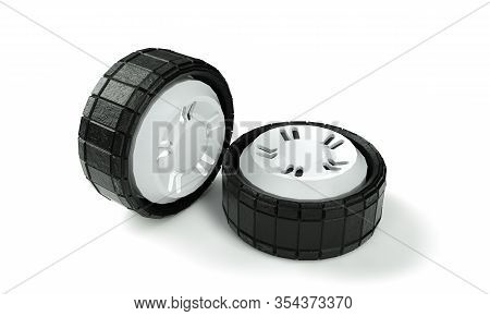 3d Render Wheel Isolated On White Background