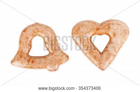 Christmas Gingerbread Cookie Isolated On White Background