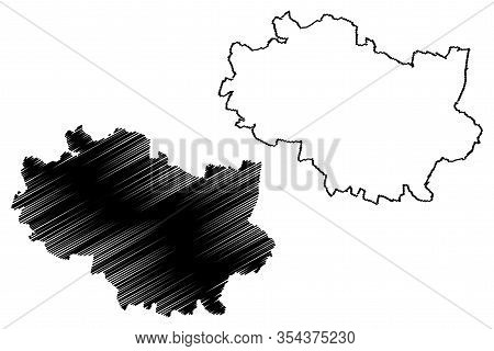 Wroclaw City (republic Of Poland) Map Vector Illustration, Scribble Sketch City Of Wroclaw Map