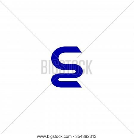 Letter C2 Loop Geometric Curves Simple Design Symbol Logo Vector