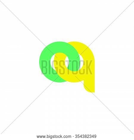 Letter Oq Linked Colorful Overlap Design Symbol Logo Vector