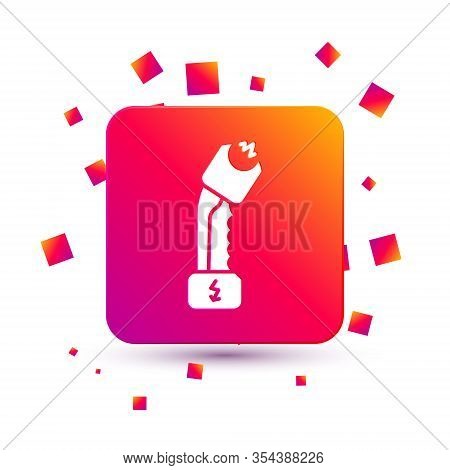 White Police Electric Shocker Icon Isolated On White Background. Shocker For Protection. Taser Is An