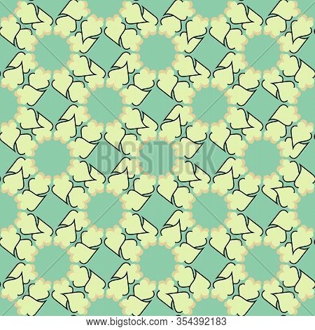 Seamless Background. Folk Ethnic Floral Ornament. Abstract Colorful Painted Graphic. Print For Paper