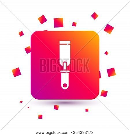 White Rasp Metal File Icon Isolated On White Background. Rasp For Working With Wood And Metal. Tool 
