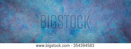 background of purple and blue marbled momi paper, panoramic banner