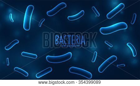 Microscopic Virus Or Bacteria Florating Background Design