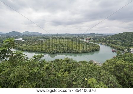 Asia Thailand Pranburi Landscape River