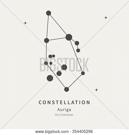 The Constellation Of Auriga. The Charioteer - Linear Icon. Vector Illustration Of The Concept Of Ast