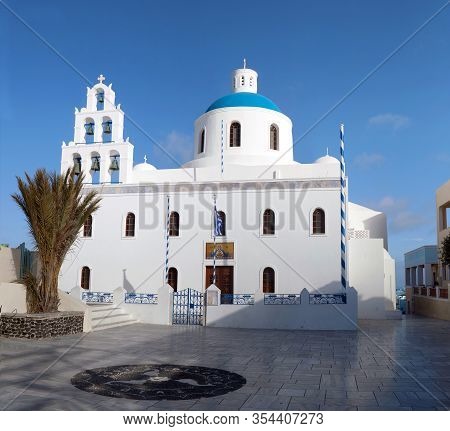Church Of Panagia Of Platsani In Oia Town, Santorini Island, Cyclades, Greece